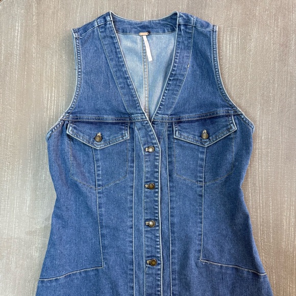 Free People Wandering Star denim dress - Picture 2 of 4